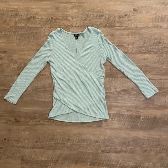 a.n.a Sweaters - Mint Cross Wrap Sweater